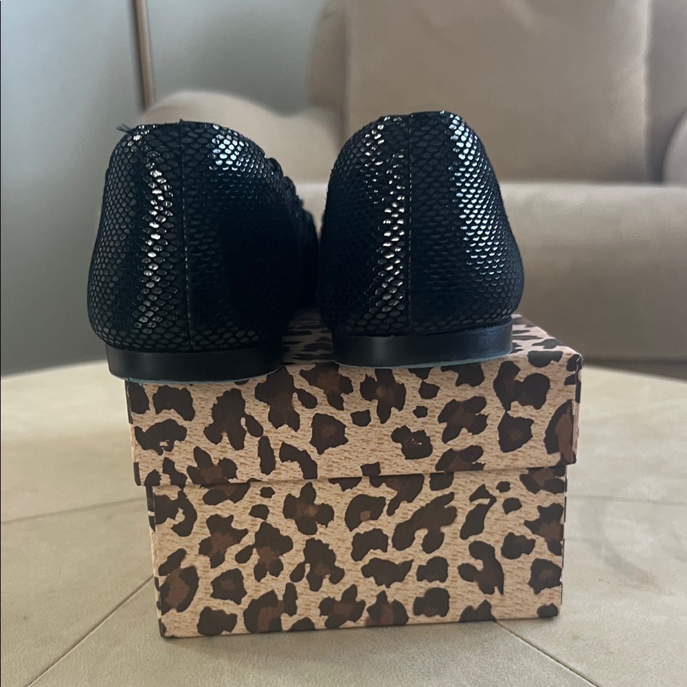 French Sole Black Textured Flats - Picture 4 of 4